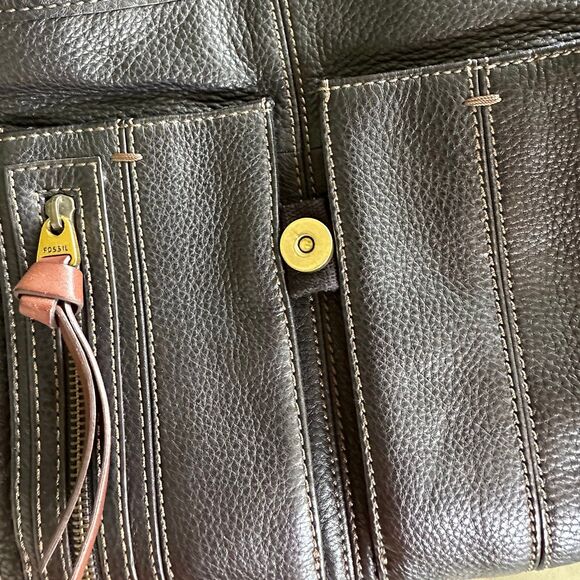 Fossil Morgan Vintage Traveler Genuine Leather Messenger Crossbody Shoulder Bag - Picture 10 of 10